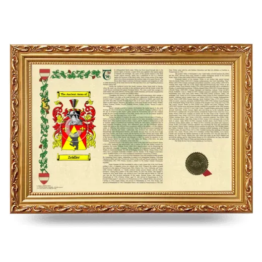 Zeidler Armorial Landscape Framed - Gold