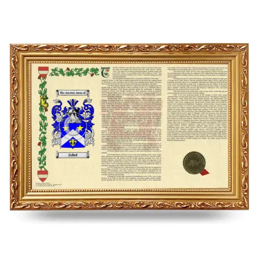 Zobel Armorial Landscape Framed - Gold