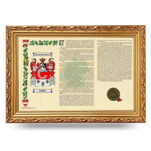 Zoeller Armorial Landscape Framed - Gold