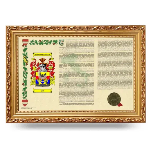 Zol Armorial Landscape Framed - Gold