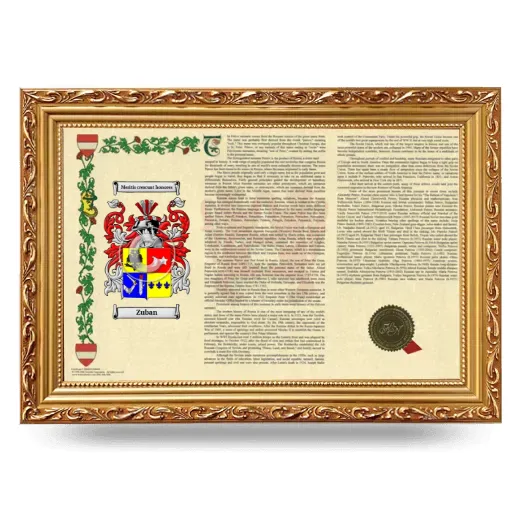 Zuban Armorial Landscape Framed - Gold