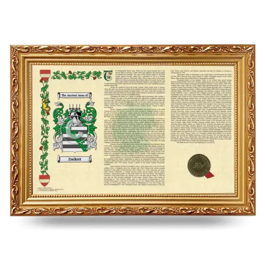 Zuckert Armorial Landscape Framed - Gold