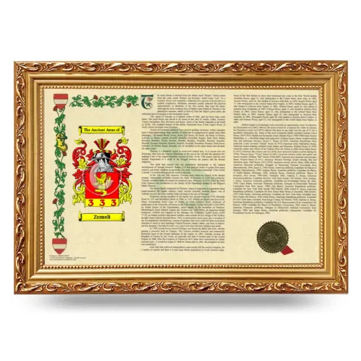 Zumali Armorial Landscape Framed - Gold