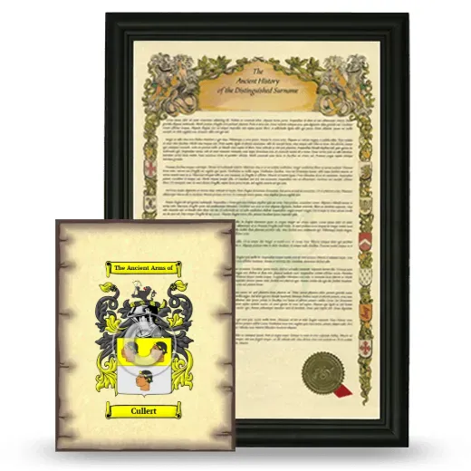 Cullert Framed History and Coat of Arms Print - Black
