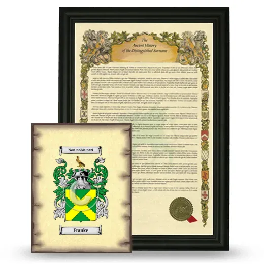 Franke Framed History and Coat of Arms Print - Black