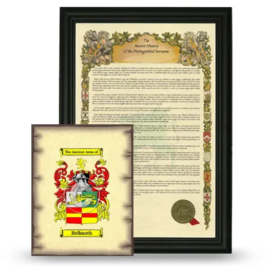 Hellmuth Framed History and Coat of Arms Print - Black