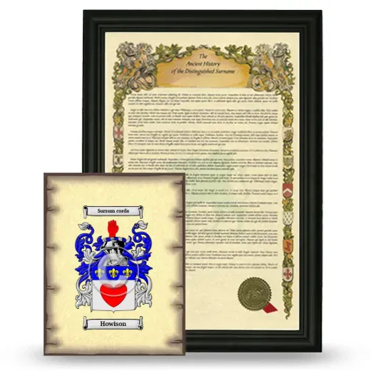 Howison Framed History and Coat of Arms Print - Black