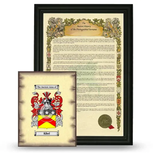 Kibel Framed History and Coat of Arms Print - Black