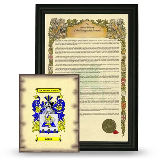 Lealo Framed History and Coat of Arms Print - Black