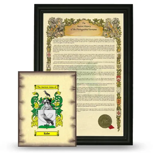 Rabe Framed History and Coat of Arms Print - Black