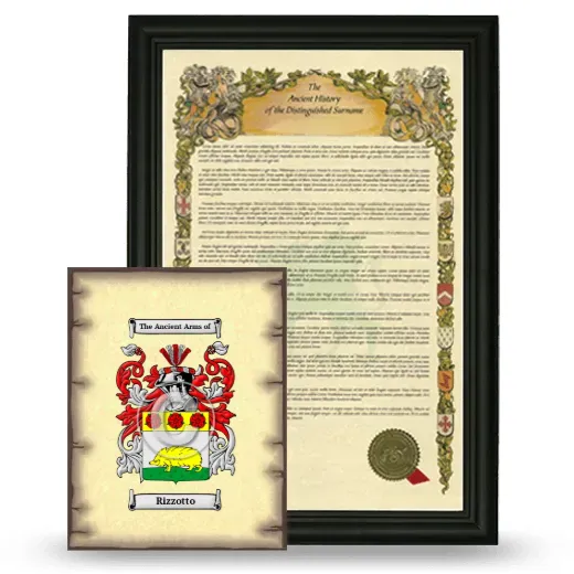 Rizzotto Framed History and Coat of Arms Print - Black