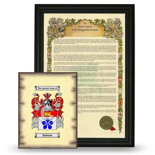 Rolston Framed History and Coat of Arms Print - Black