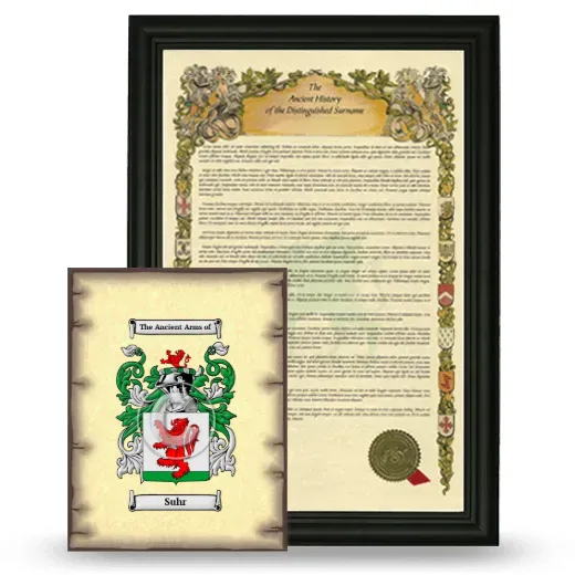 Suhr Framed History and Coat of Arms Print - Black