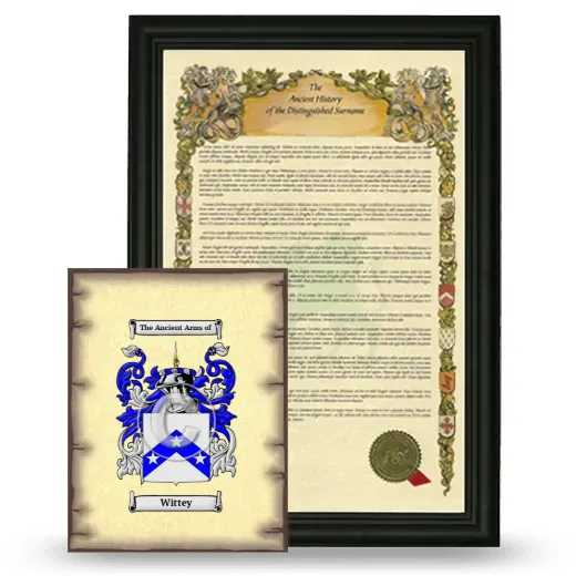 Wittey Framed History and Coat of Arms Print - Black