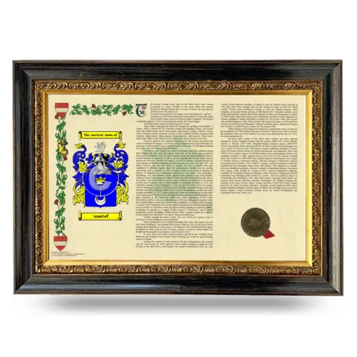 'martel' Armorial Landscape Framed - Heirloom