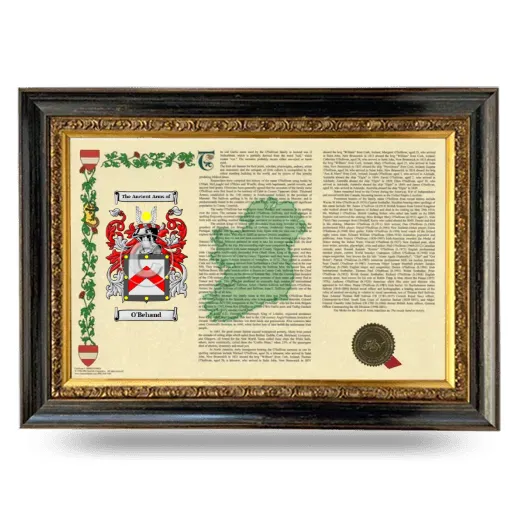 O'Behand Armorial Landscape Framed - Heirloom