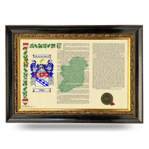 O'Bric Armorial Landscape Framed - Heirloom