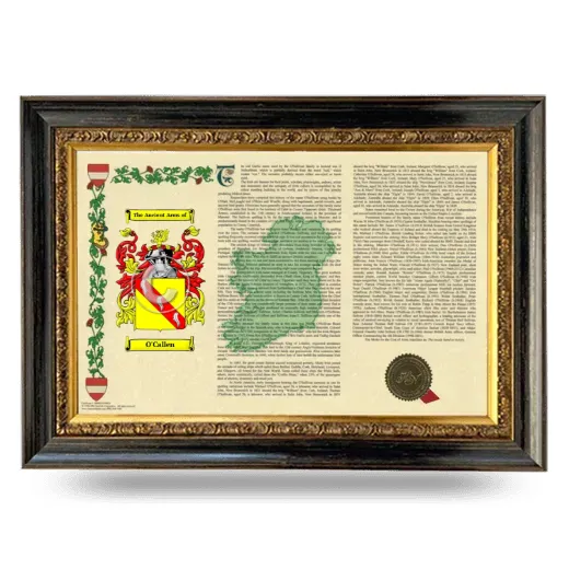 O'Callen Armorial Landscape Framed - Heirloom