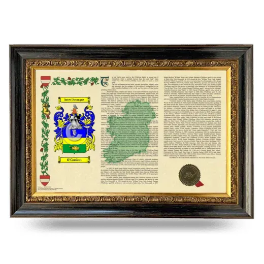 O'Conlon Armorial Landscape Framed - Heirloom