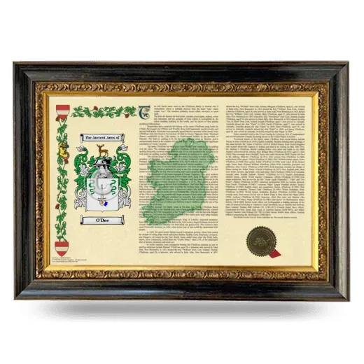 O'Dee Armorial Landscape Framed - Heirloom