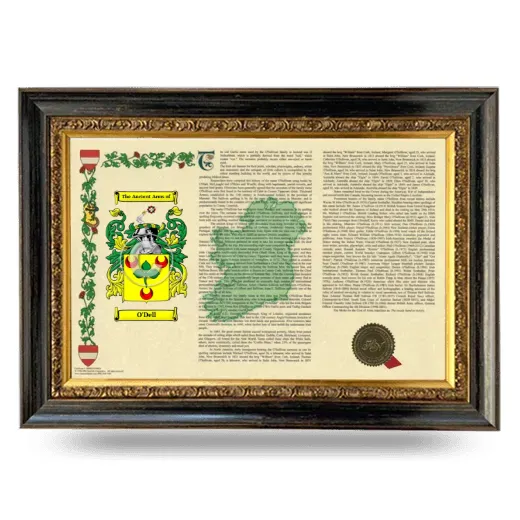O'Dell Armorial Landscape Framed - Heirloom