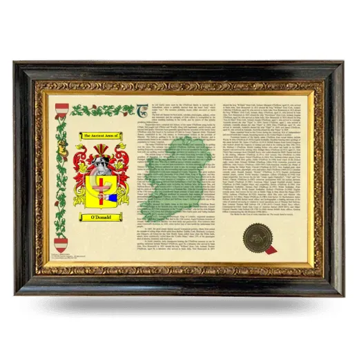 O'Donald Armorial Landscape Framed - Heirloom