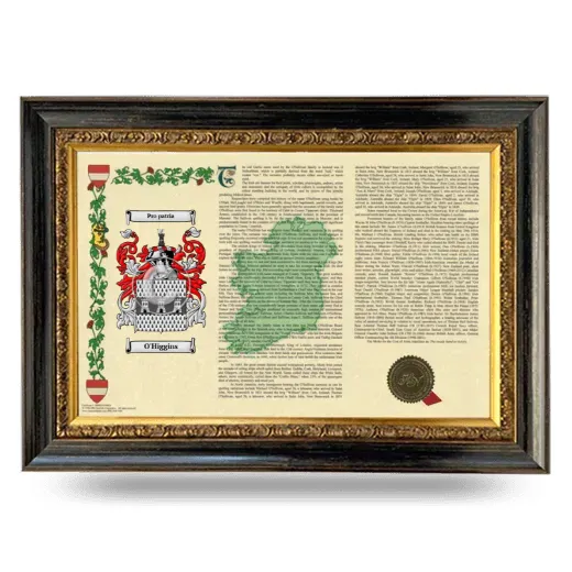 O'Higgins Armorial Landscape Framed - Heirloom