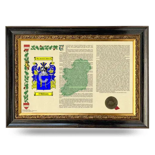 O'Maloney Armorial Landscape Framed - Heirloom