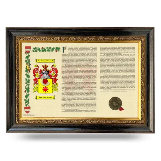 Van Der steen Armorial Landscape Framed - Heirloom