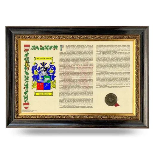 Van Doorn Armorial Landscape Framed - Heirloom
