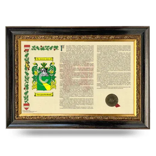 Van Quackenbush Armorial Landscape Framed - Heirloom