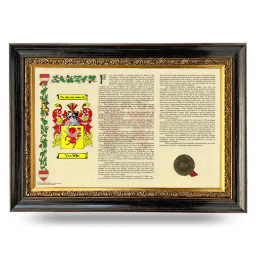 Van Witt Armorial Landscape Framed - Heirloom