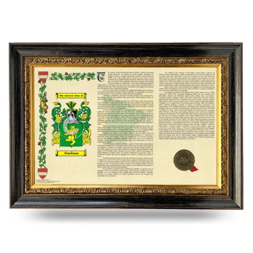 Abadiano Armorial Landscape Framed - Heirloom