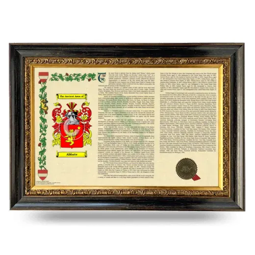 Abbate Armorial Landscape Framed - Heirloom