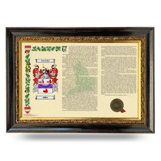 Ables Armorial Landscape Framed - Heirloom