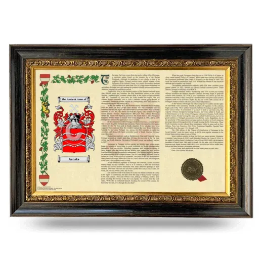 Acosta Armorial Landscape Framed - Heirloom