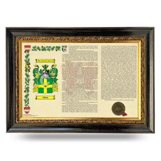 Adam Armorial Landscape Framed - Heirloom