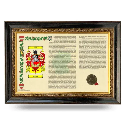 Addler Armorial Landscape Framed - Heirloom