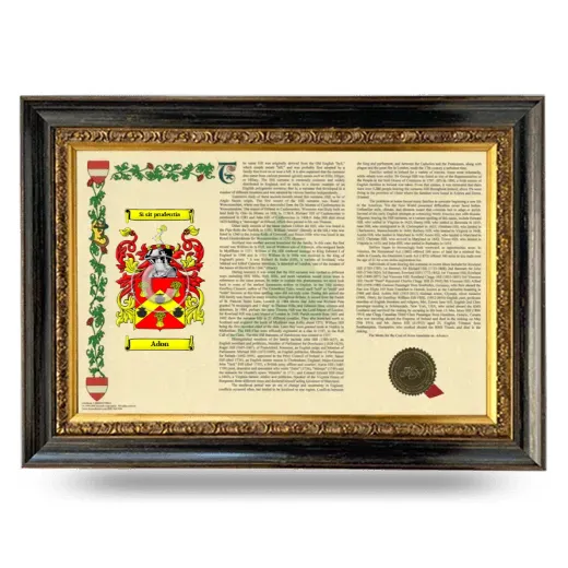 Adon Armorial Landscape Framed - Heirloom