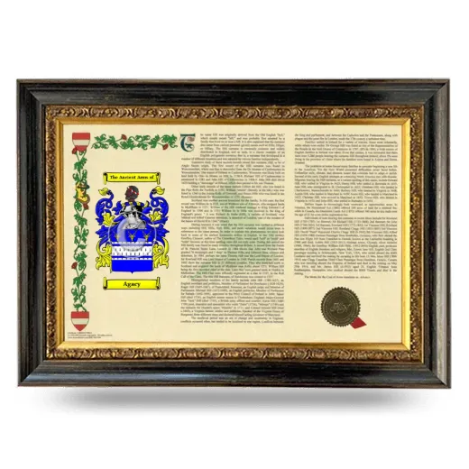Agacy Armorial Landscape Framed - Heirloom