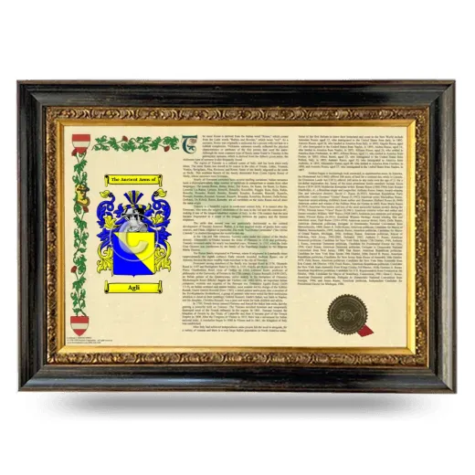 Agli Armorial Landscape Framed - Heirloom
