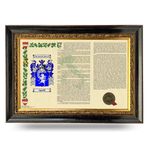 Agnelli Armorial Landscape Framed - Heirloom