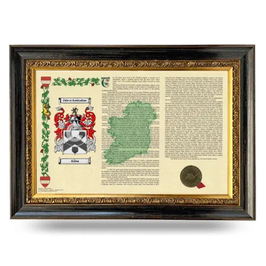 Ailea Armorial Landscape Framed - Heirloom