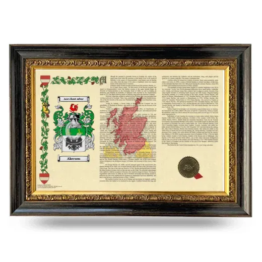 Akerson Armorial Landscape Framed - Heirloom