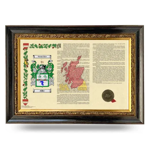 Alder Armorial Landscape Framed - Heirloom