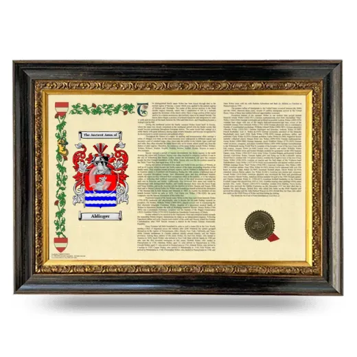 Aldinger Armorial Landscape Framed - Heirloom