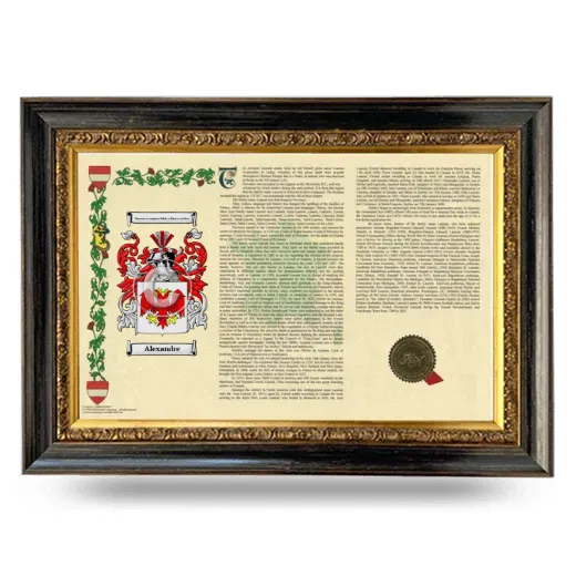 Alexandre Armorial Landscape Framed - Heirloom