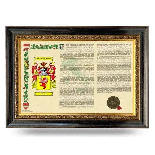 Alfano Armorial Landscape Framed - Heirloom