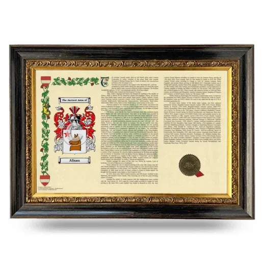 Alixan Armorial Landscape Framed - Heirloom
