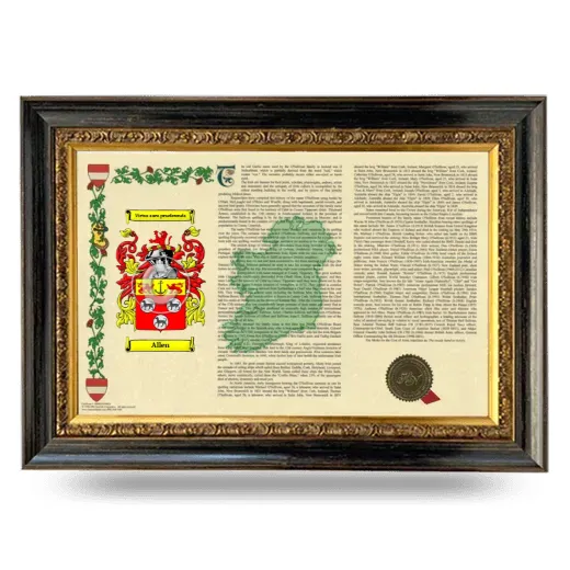 Allen Armorial Landscape Framed - Heirloom